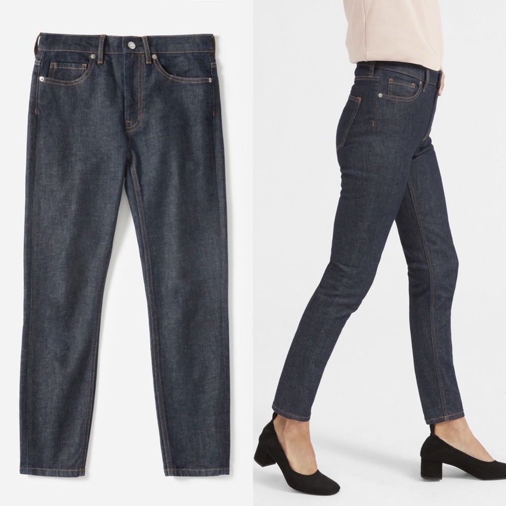 Everlane The High Rise Skinny Dark Indigo Wash Size 27